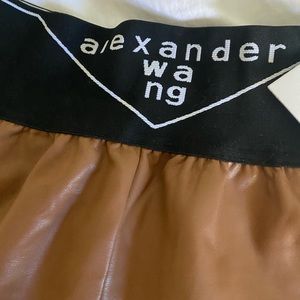 High waisted Alexander Wang leather shorts